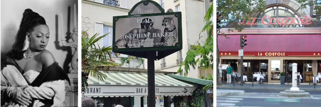 Josephine Baker, Josephine Baker Place, La Coupole, Cilla Travel, LLC